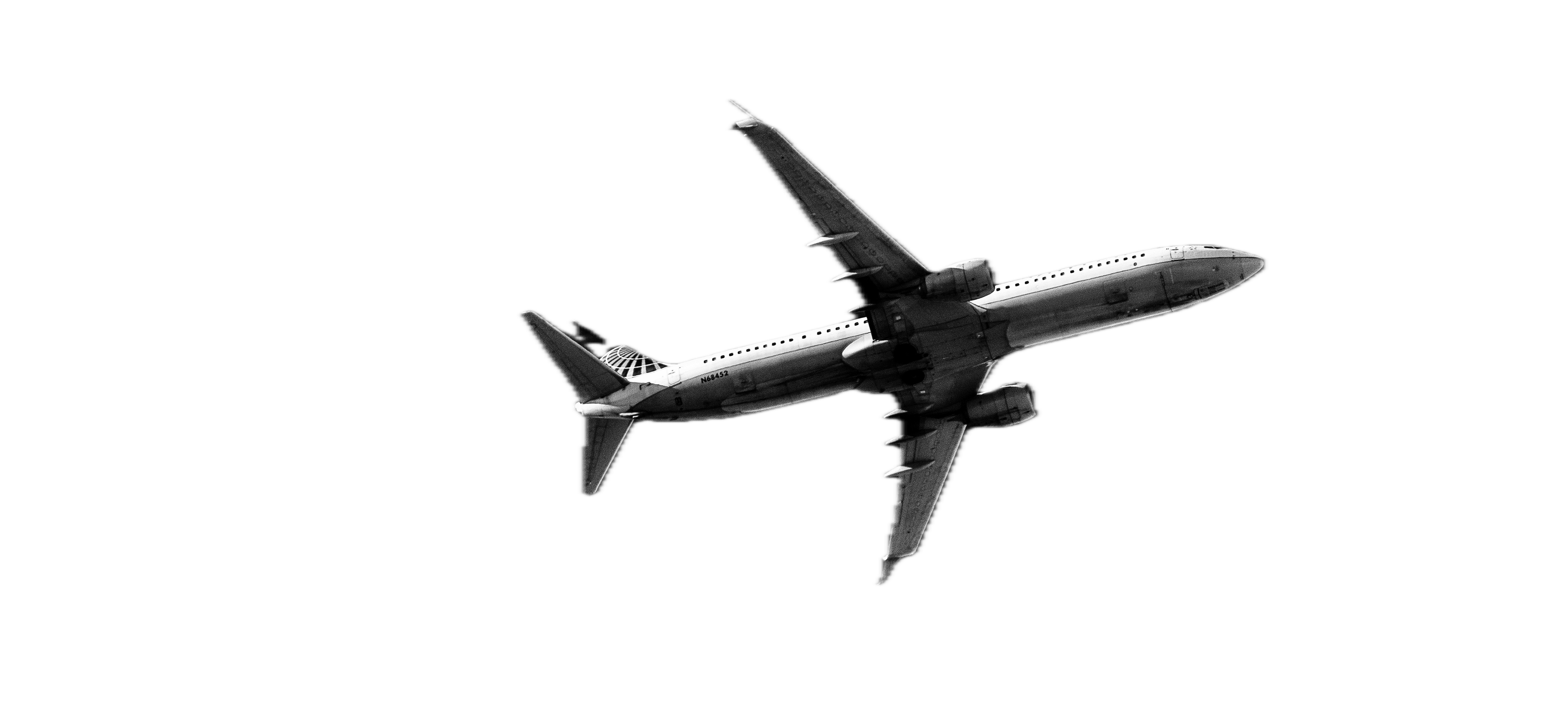 Commercial airplane in flight